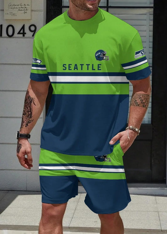 Seattle Seahawks T-shirt and Shorts AZBTTSAS000044