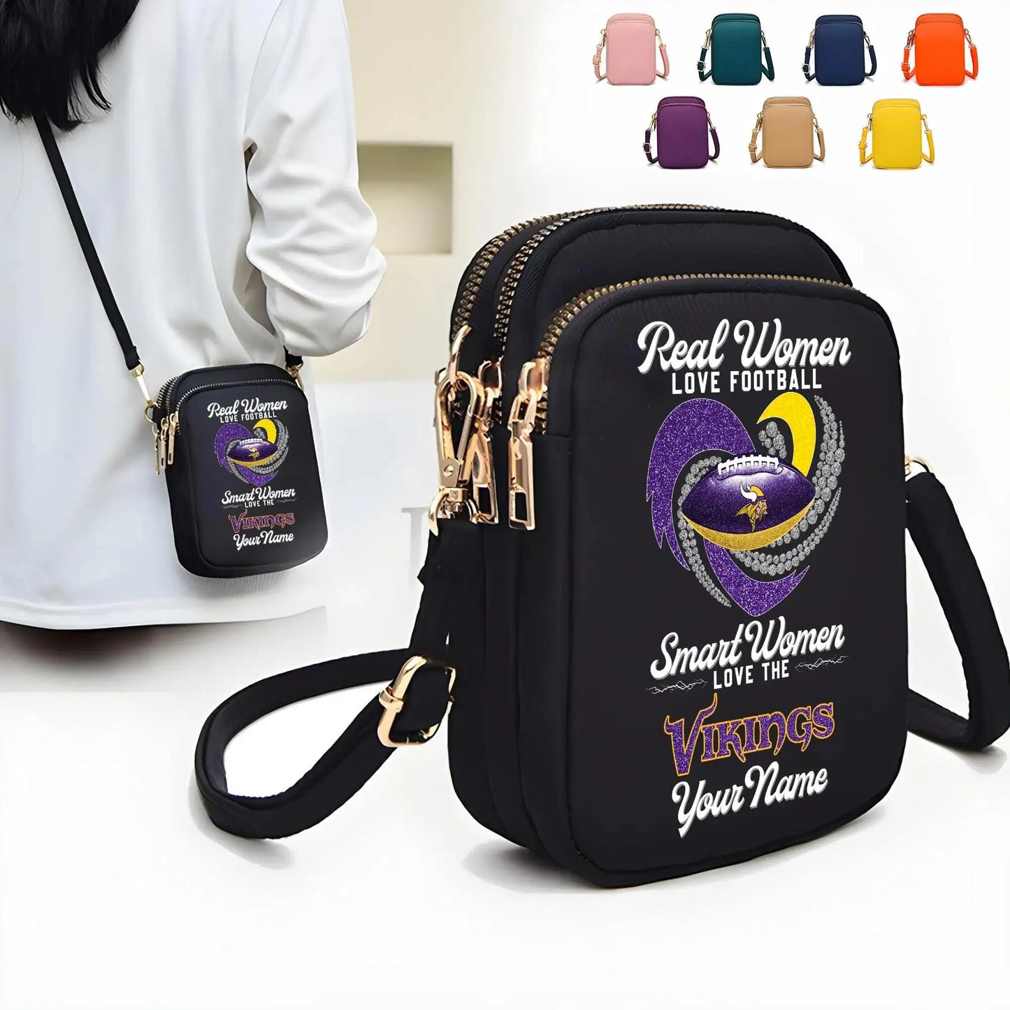 Minnesota Vikings Mini Crossbody Bag for Women New Trending 2025 AZBT2DMCB000069