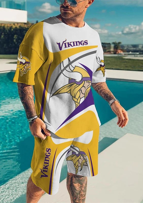 Minnesota Vikings T-shirt and shorts AZTS047