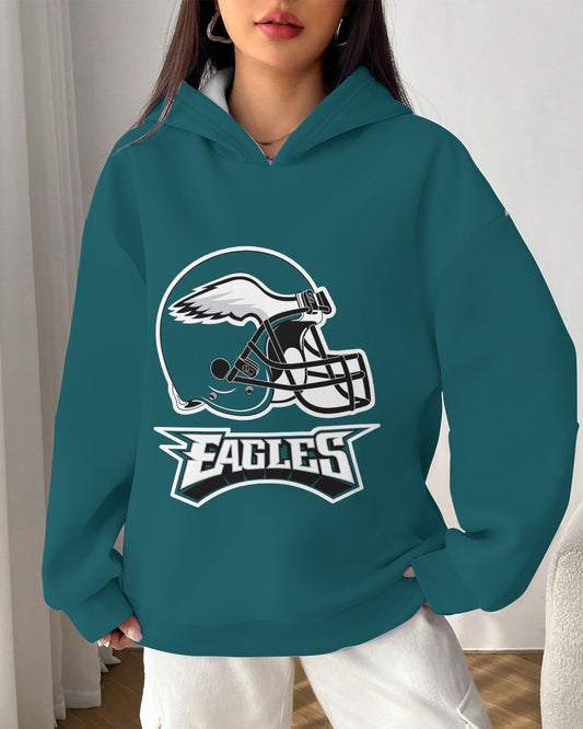 Philadelphia Eagles Printed Hooded Pocket Pullover Hoodie AZBTPH000058