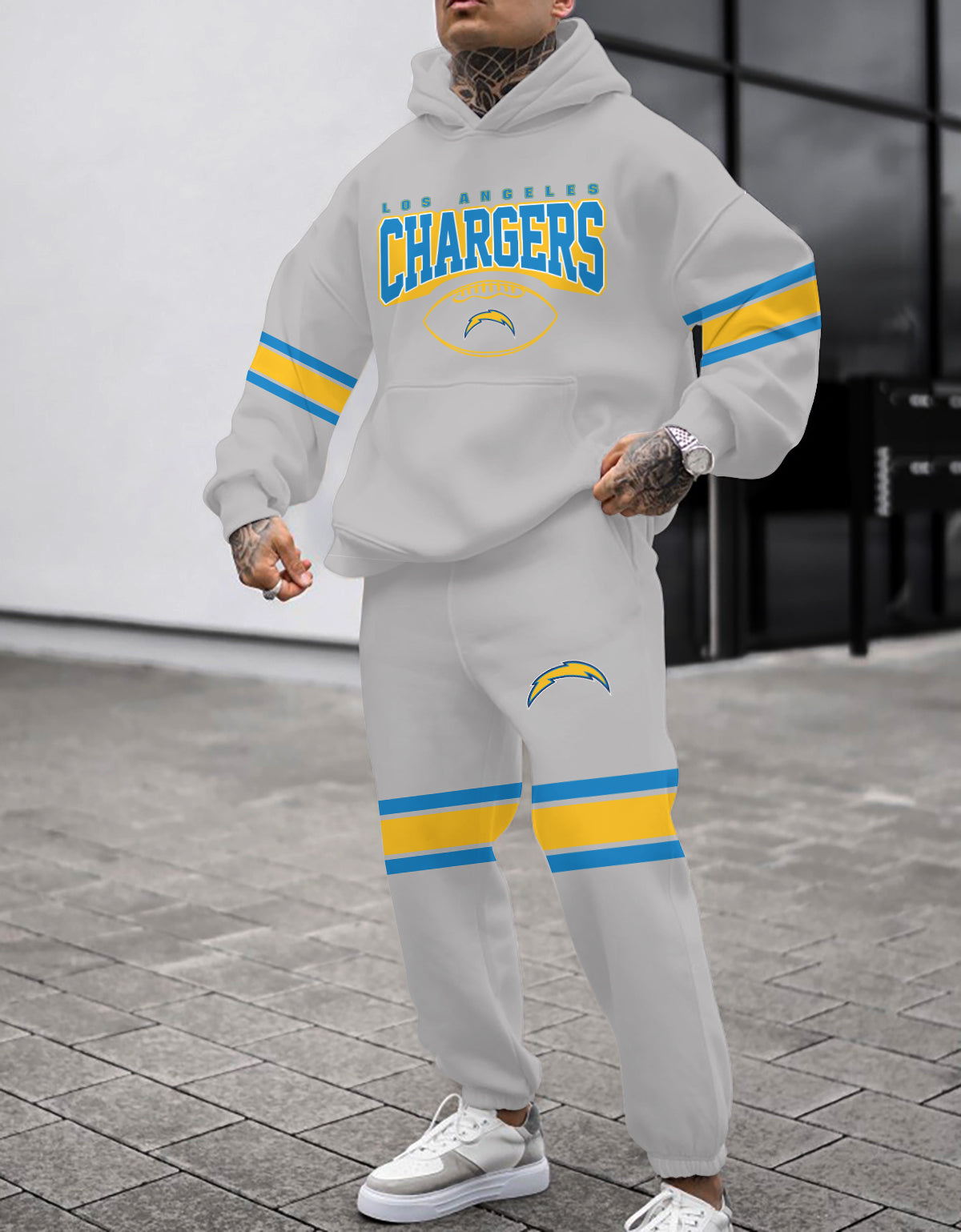 Los Angeles Chargers Combo Pullover Hoodie And Sweatpants AZBTPHSP000380