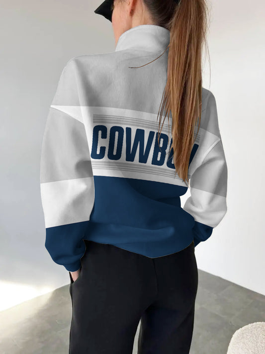 Dallas Cowboys Casual Colorful Stand Collar Sweatshirt AZBTSCSW000204