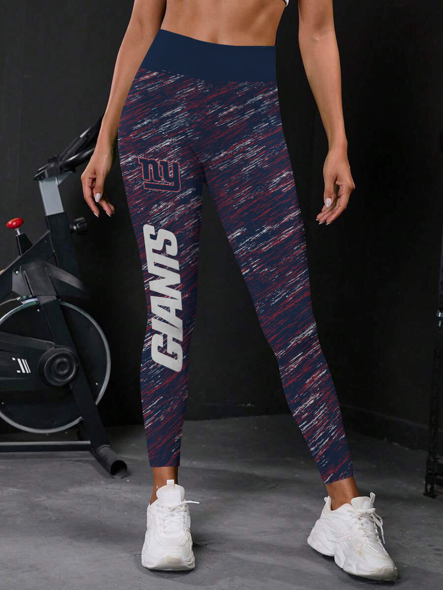New York Giants High Waist Push Up Printed Leggings (1)
