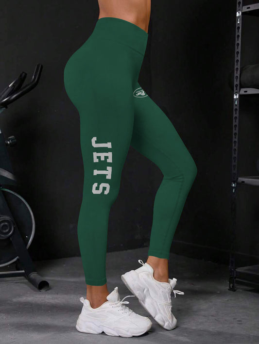 New York Jets High Waist Push Up Printed Leggings (3)
