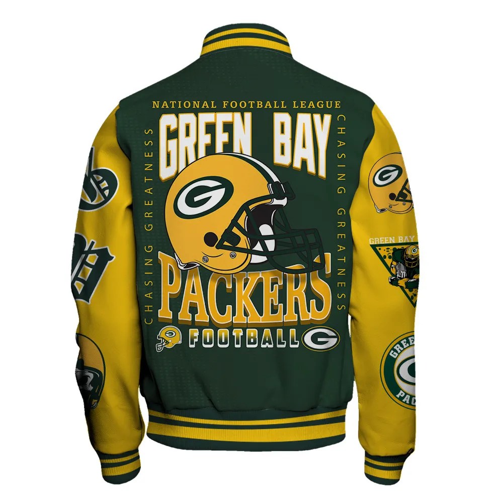 Green Bay Packers National Football Conference Unisex Varsity Jacket AZDDVJK000010