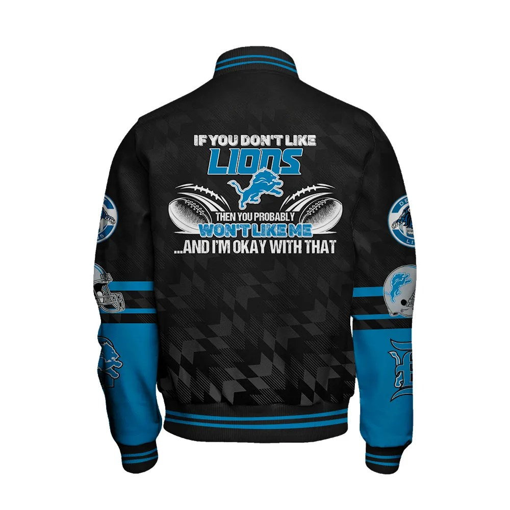 Detroit Lions National Football Conference Unisex Varsity Jacket AZDDVJK000006