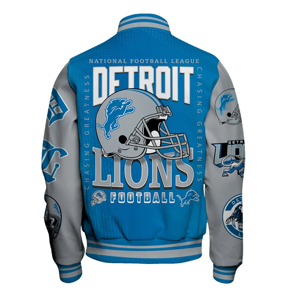 Detroit Lions National Football Conference Unisex Varsity Jacket AZDDVJK000007