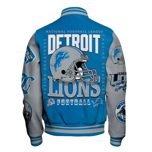 Detroit Lions National Football Conference Unisex Varsity Jacket AZDDVJK000007