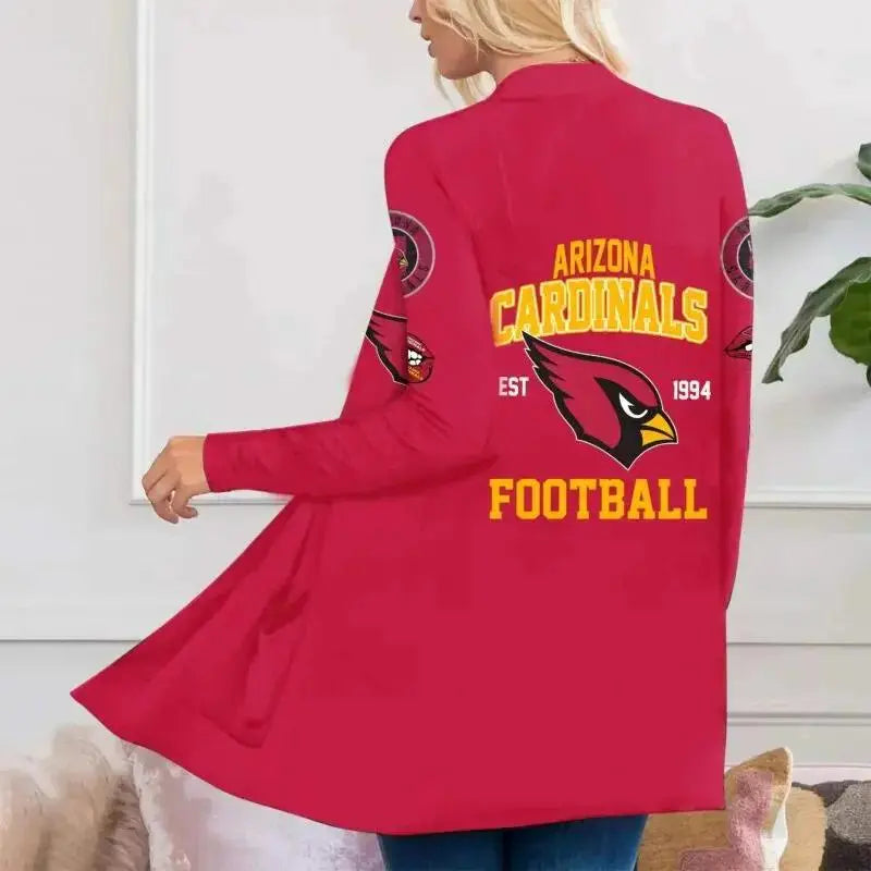Arizona Cardinals Women Patch Pocket Cardigan BT001