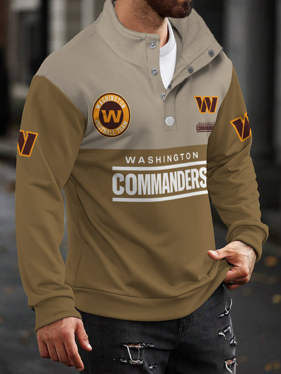 Washington Commanders Casual Colorful Stand Collar Sweatshirt AZBTSCSW000614