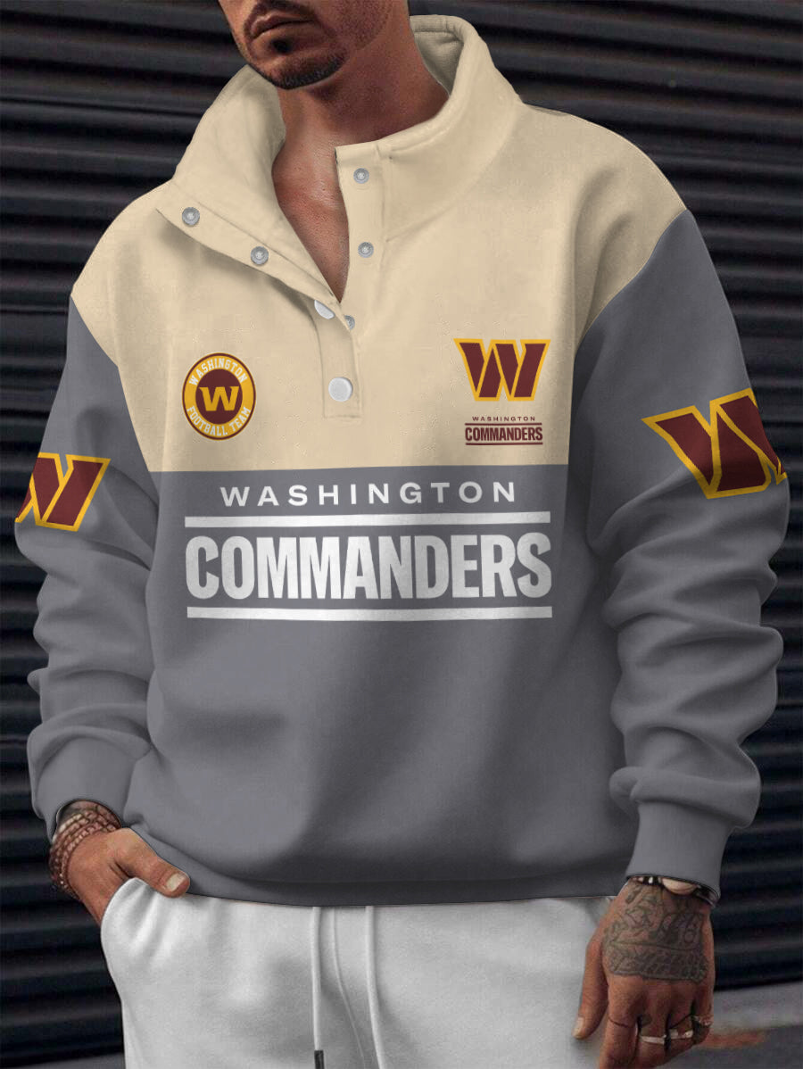 Washington Commanders Casual Colorful Stand Collar Sweatshirt AZBTSCSW000509
