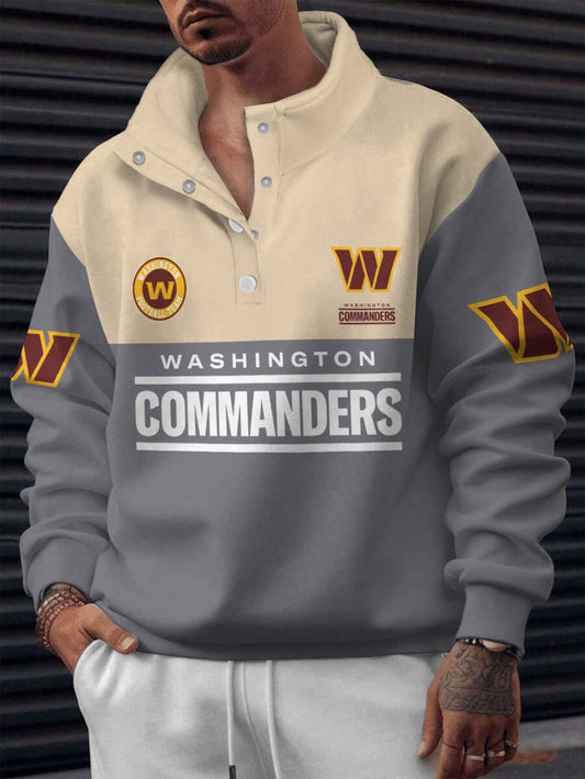 Washington Commanders Casual Colorful Stand Collar Sweatshirt AZBTSCSW000509