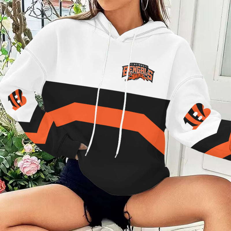 Cincinnati Bengals Printed Hooded Pocket Pullover Hoodie AZBTPH000018