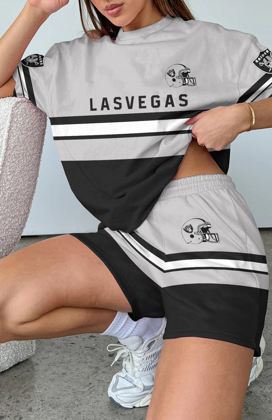 Las Vegas Raiders Limited Edition Top And Shorts Two-Piece Suits (3)