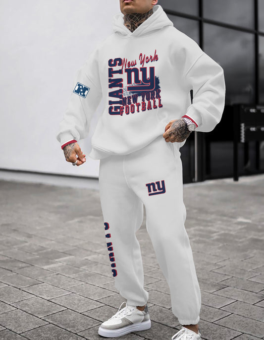 New York Giants Combo Pullover Hoodie And Sweatpants AZBTPHSP000350