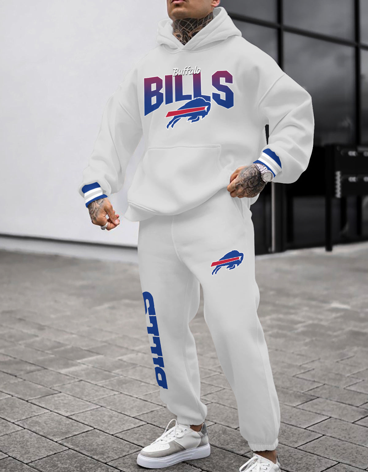 Buffalo Bills Combo Pullover Hoodie And Sweatpants AZBTPHSP000348
