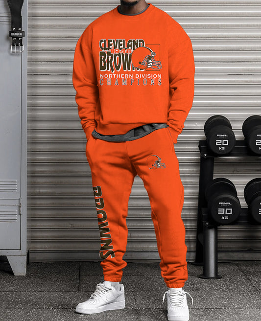 Cleveland Browns Combo 3D Sweatsuit and Sweatpants Unisex CBSP60