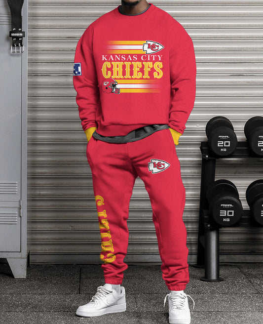 Kansas City Chiefs Combo 3D Sweatsuit and Sweatpants Unisex CBSP73
