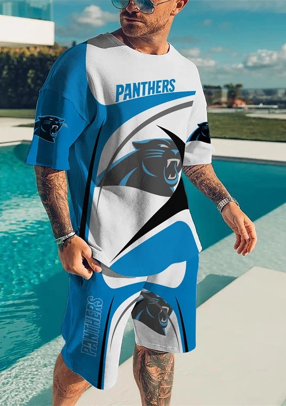 Carolina Panthers T-shirt and shorts AZTS038