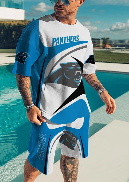 Carolina Panthers T-shirt and shorts AZTS038