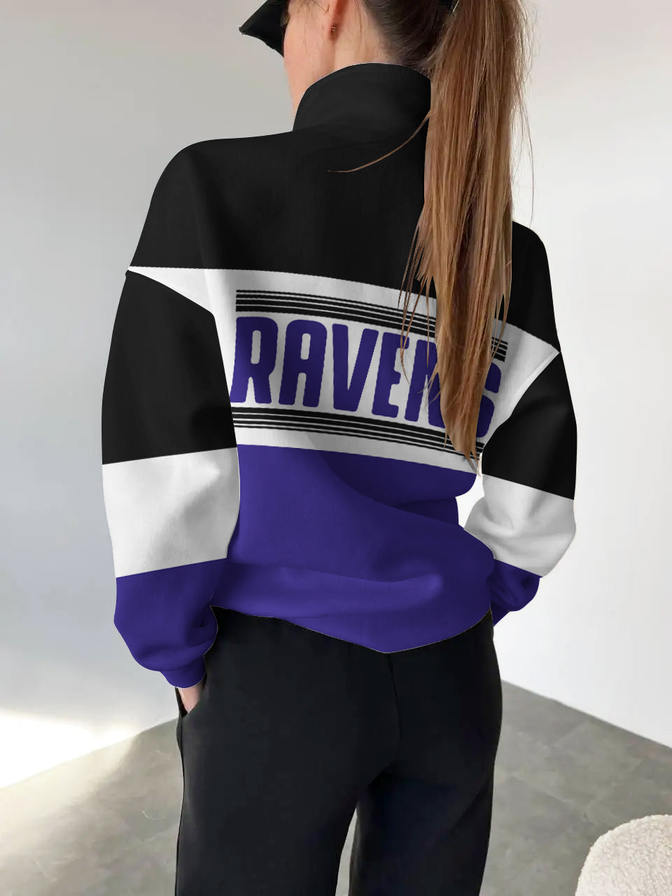Baltimore Ravens Casual Colorful Stand Collar Sweatshirt AZBTSCSW000285