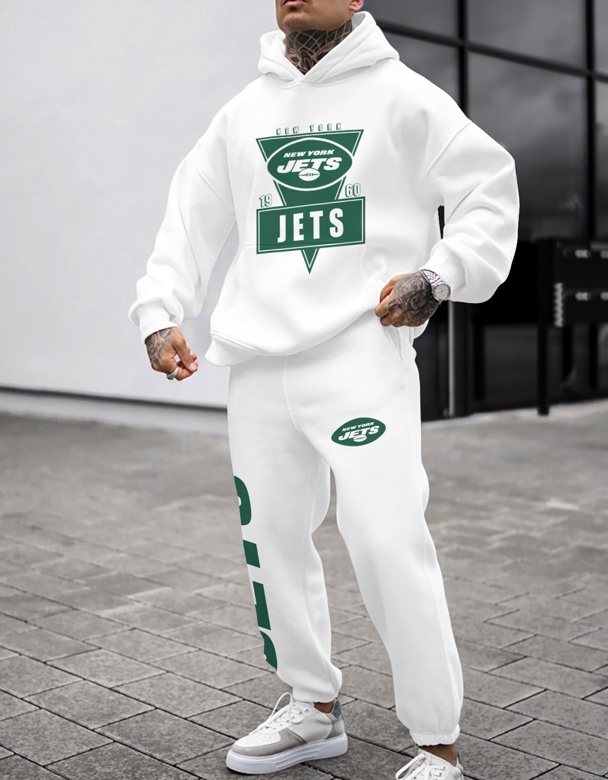 New York Jets Combo Pullover Hoodie And Sweatpants AZBTPHSP000332