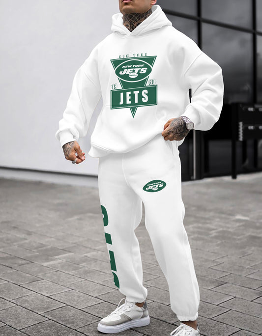 New York Jets Combo Pullover Hoodie And Sweatpants AZBTPHSP000332