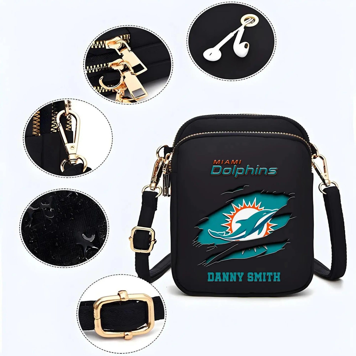 Miami Dolphins Mini Crossbody Bag for Women New Trending 2025 AZBT2DMCB000067