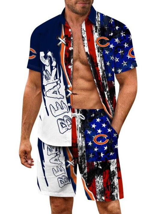 Chicago Bears Combo Hawaiian Shirt and Shorts AZBTHWSS000173