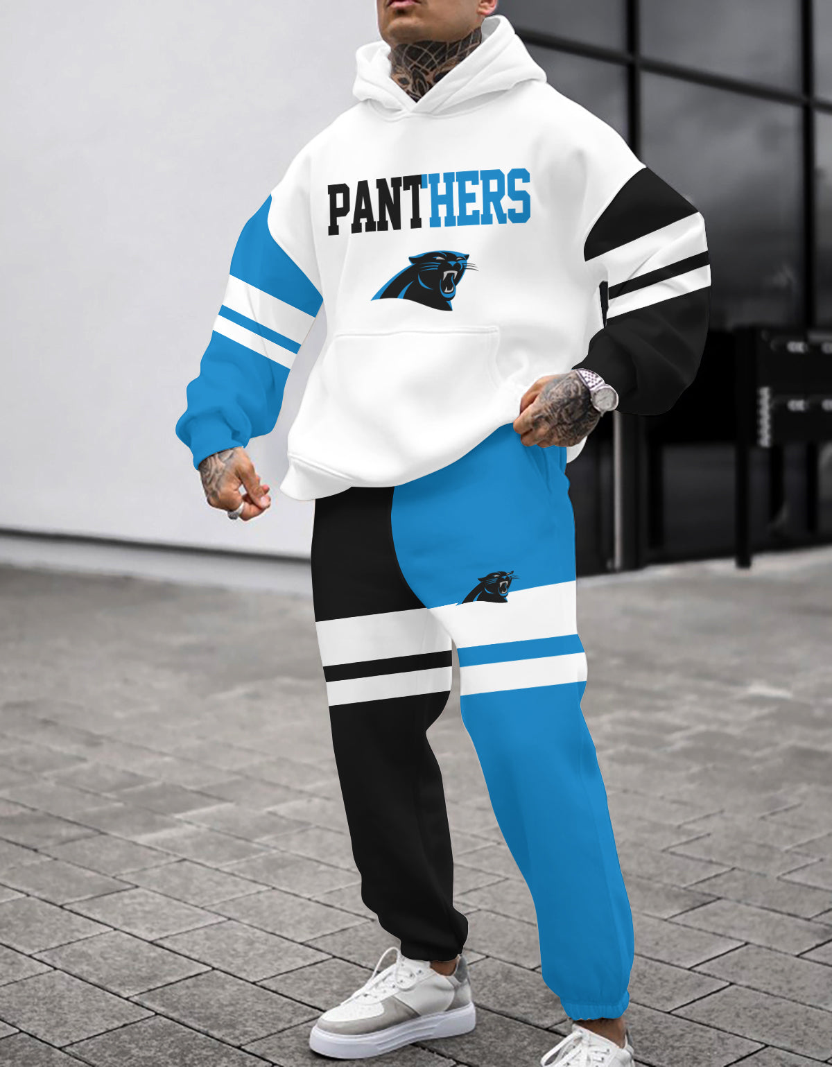 Carolina Panthers Combo Pullover Hoodie And Sweatpants AZBTPHSP000090