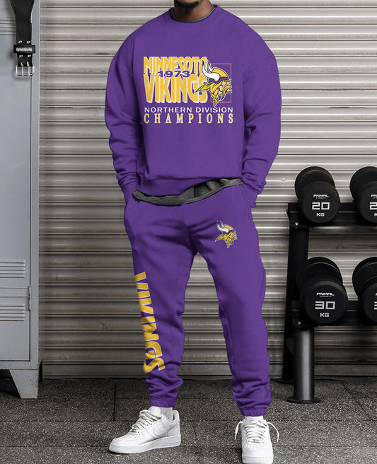 Minnesota Vikings Combo 3D Sweatsuit and Sweatpants Unisex CBSP172