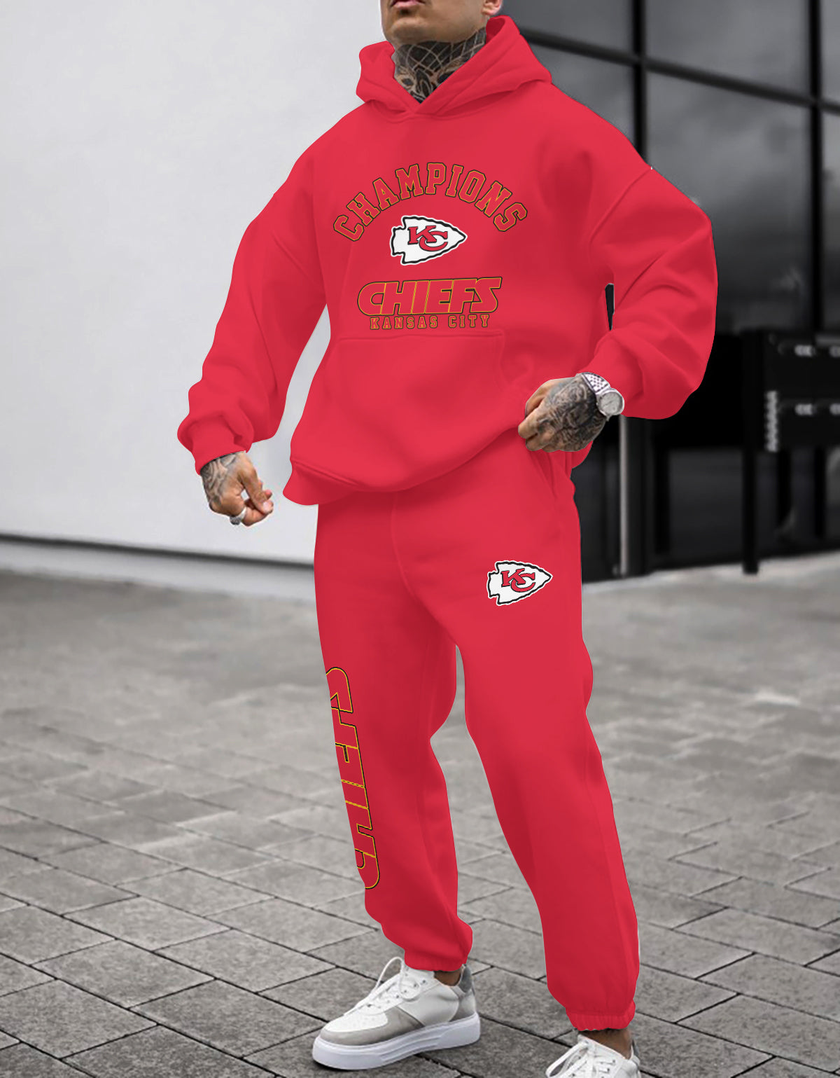 Kansas City Chiefs Combo Pullover Hoodie And Sweatpants AZBTPHSP000008