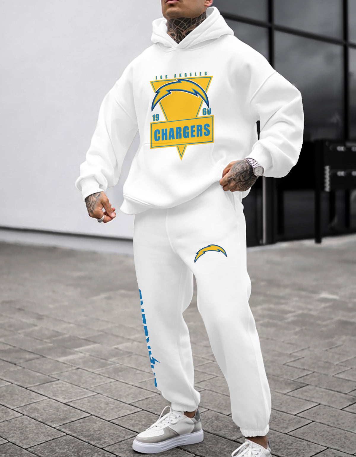 Los Angeles Chargers Combo Pullover Hoodie And Sweatpants AZBTPHSP000281