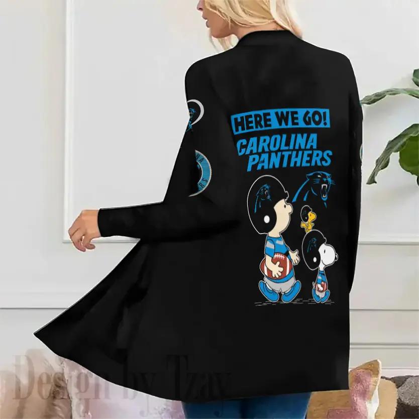 Carolina Panthers Women Patch Pocket Cardigan BT028