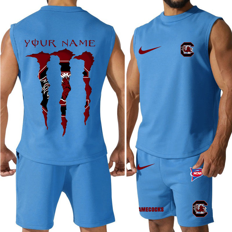 South Carolina Gamecocks Colorful Combo Men Jersey Tank Top and Shorts AZBTCMJTTS000050