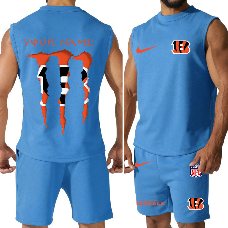 Cincinnati Bengals Colorful Combo Men Jersey Tank Top and Shorts AZBTCMJTTS000012