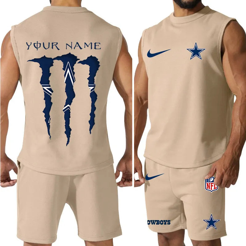 Dallas Cowboys Colorful Combo Men Jersey Tank Top and Shorts AZBTCMJTTS000014