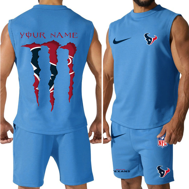 Houston Texans Colorful Combo Men Jersey Tank Top and Shorts AZBTCMJTTS000018