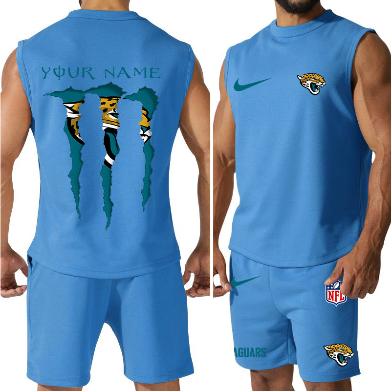 Jacksonville Jaguars Colorful Combo Men Jersey Tank Top and Shorts AZBTCMJTTS000020