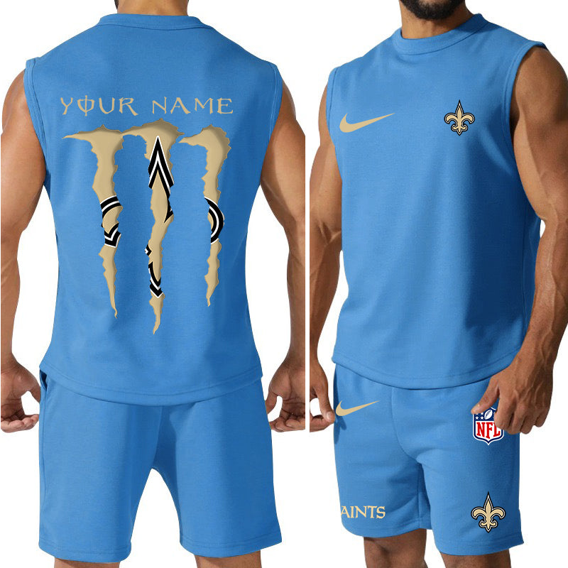 New Orleans Saints Colorful Combo Men Jersey Tank Top and Shorts AZBTCMJTTS000025