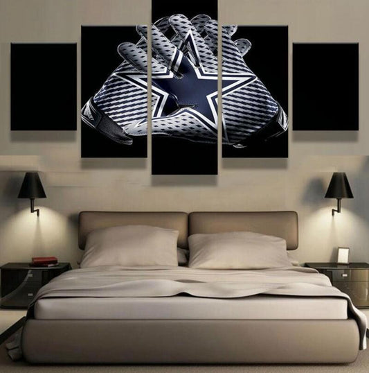Dallas Cowboys 5 Piece Canvas Wall Art With Frame HA09
