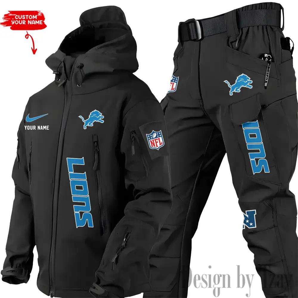 Detroit Lions Outdoor Jacket and Pants 000057