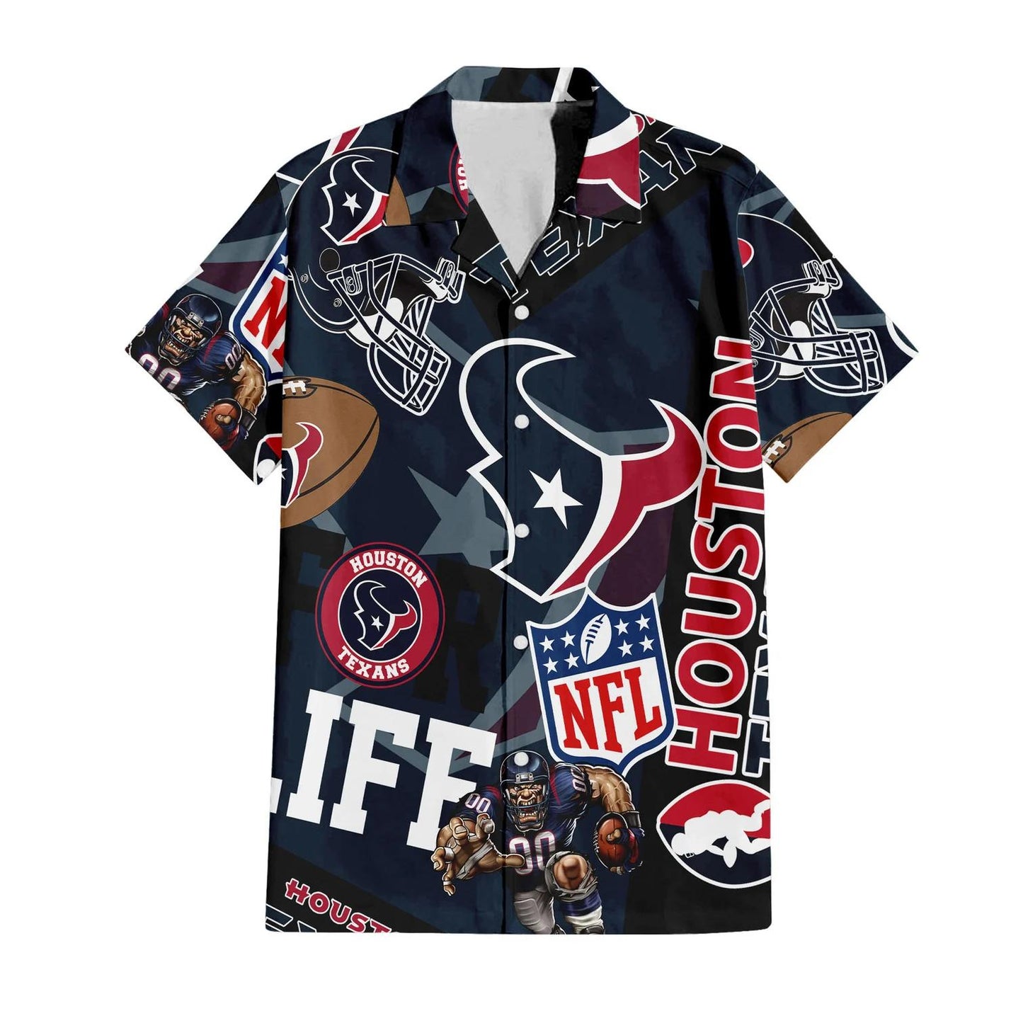 Houston Texans Custom Limited Edition For Life Hawaiian Shirt and Shorts AZHAHWSS000262
