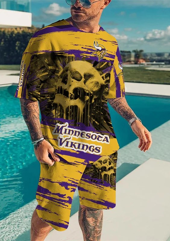 Minnesota Vikings T-shirt and Shorts AZTS564