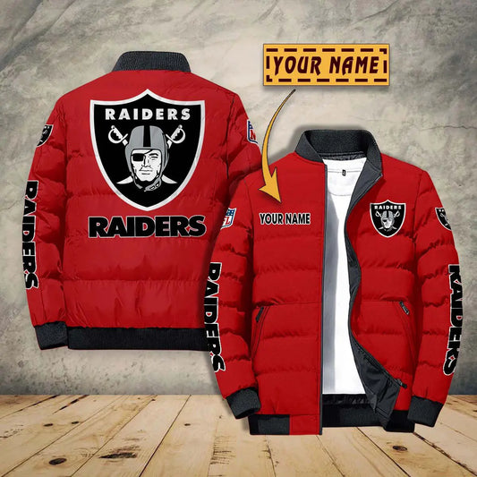 Las Vegas Raiders New Personalized Winter Puffer Jacket AZBTPFKJ000003