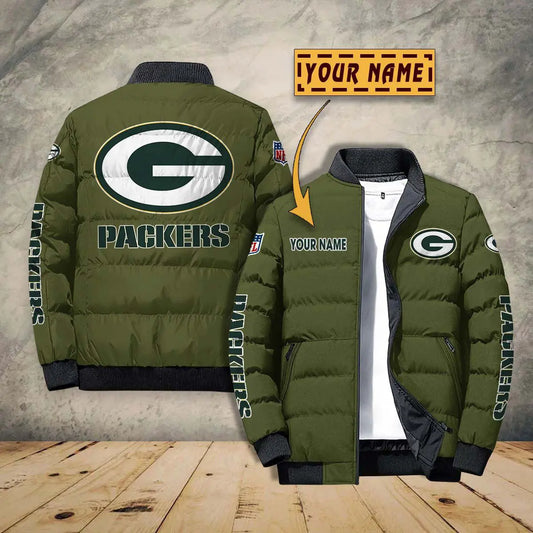 Green Bay Packers New Personalized Winter Puffer Jacket AZBTPFKJ000005