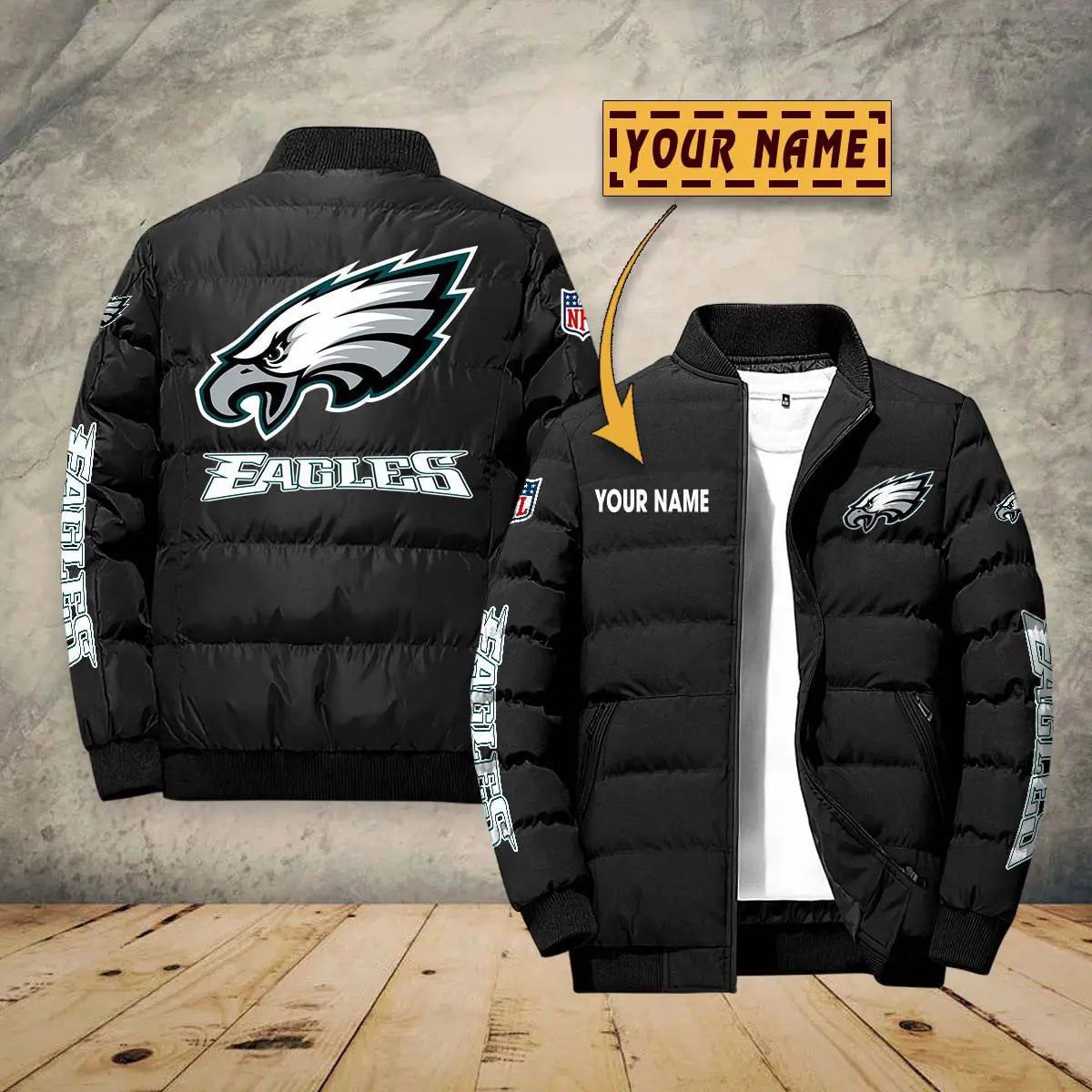 Philadelphia Eagles New Personalized Winter Puffer Jacket AZBTPFKJ000012