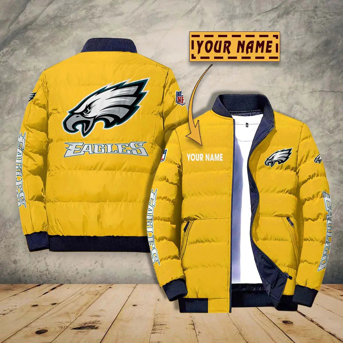 Philadelphia Eagles New Personalized Winter Puffer Jacket AZBTPFKJ000012