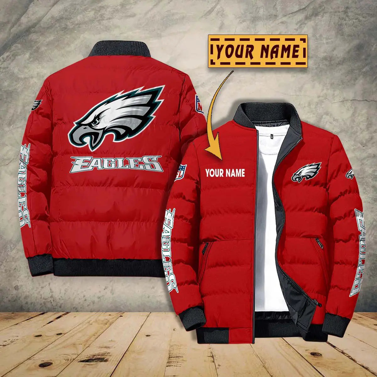 Philadelphia Eagles New Personalized Winter Puffer Jacket AZBTPFKJ000012