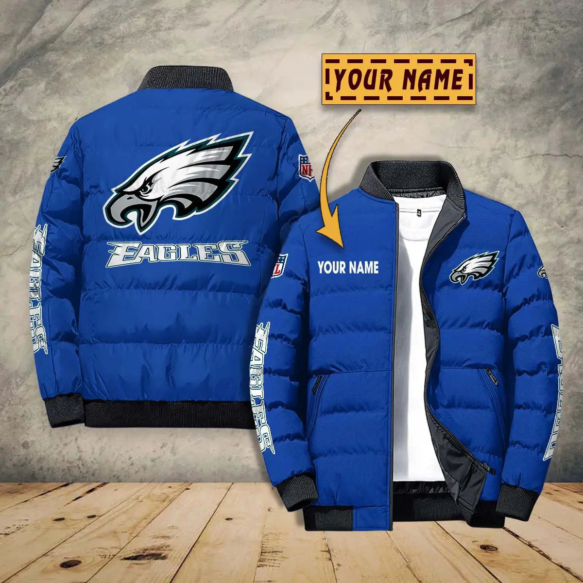 Philadelphia Eagles New Personalized Winter Puffer Jacket AZBTPFKJ000012